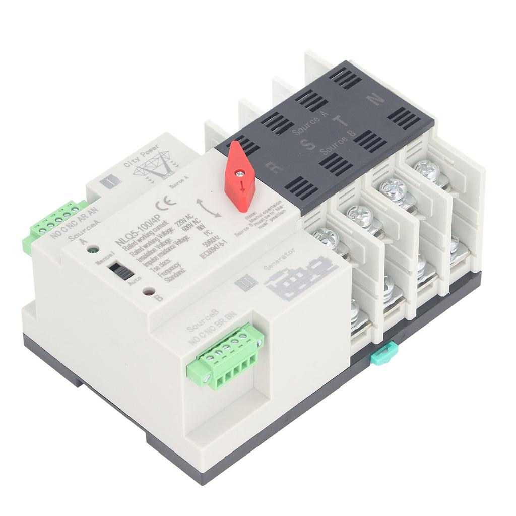 AC220V  Power Automatic Transfer Switch 4P Millisecond Switching Generator Changeover Switch ATS
