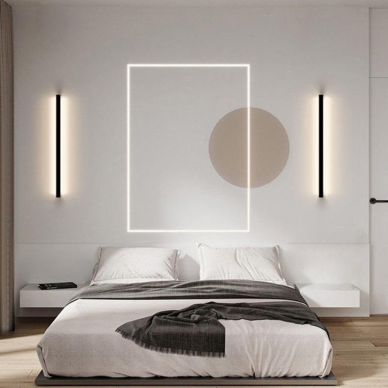 Modern Minimalist Bedside Long Strip Wall Light for Bedroom