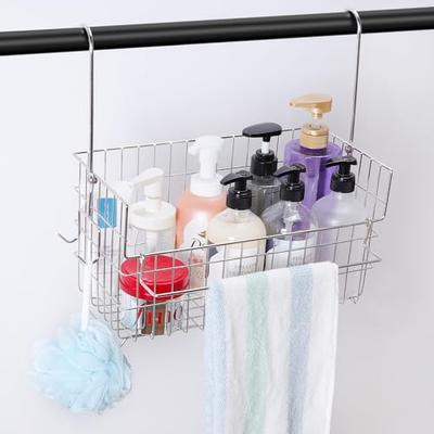 Bathroom Rack, Bathroom Basket, Hanging Storage, Bathtub Hanging Tower with Hooks, Small Item Storage, Bathroom Storage, Toy Storage, Easy Installatio