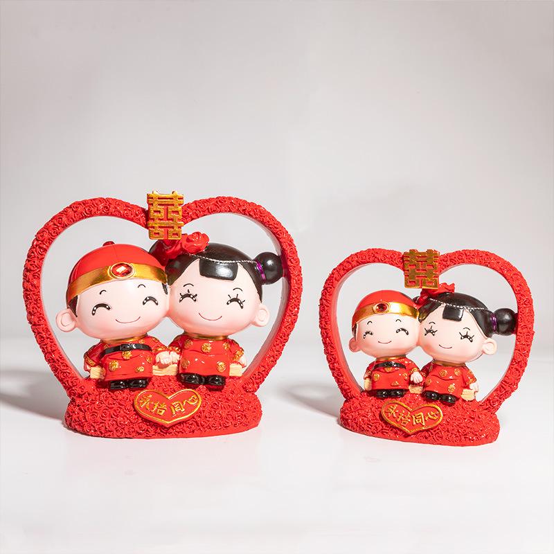 Newlywed Luck Chinese Wedding Ornaments: Resin Dolls for Home Decor & Gifts