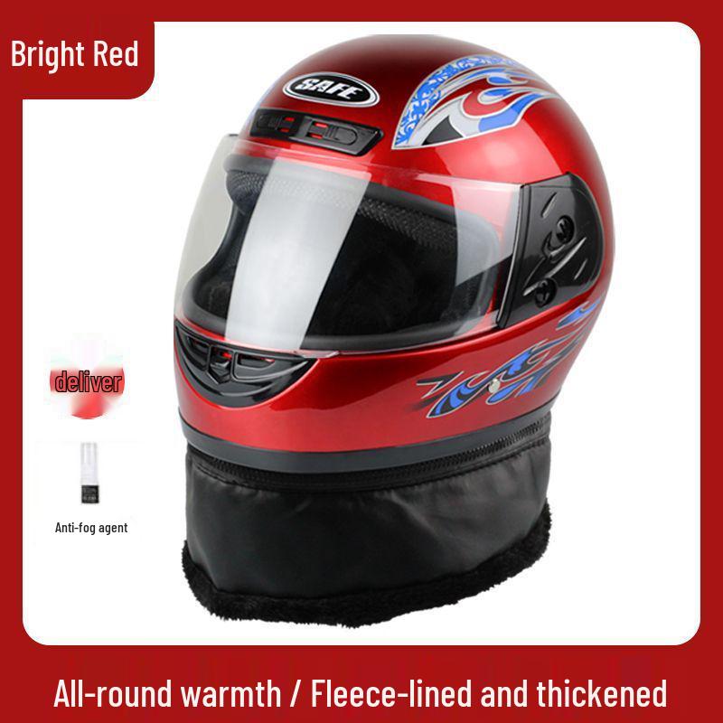 Unisex Winter Neck Gaiter & Full Face Helmet with Anti-Fog, Warmth for Electric Scooter - Ideal for All Seasons
