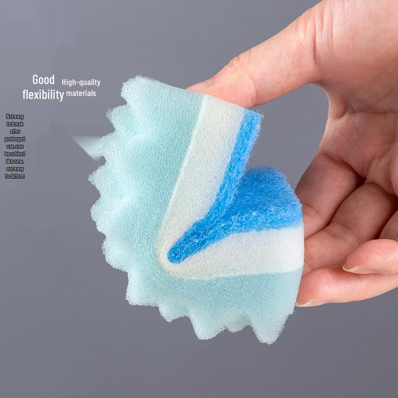 Double-Layer Wave Dishwashing Sponge and Cloth Set