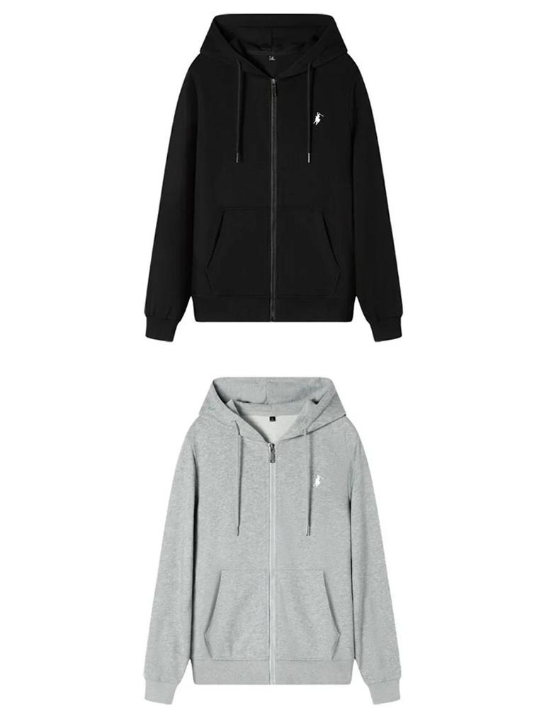 2025 Trendy Pony Print Zipper Hoodie