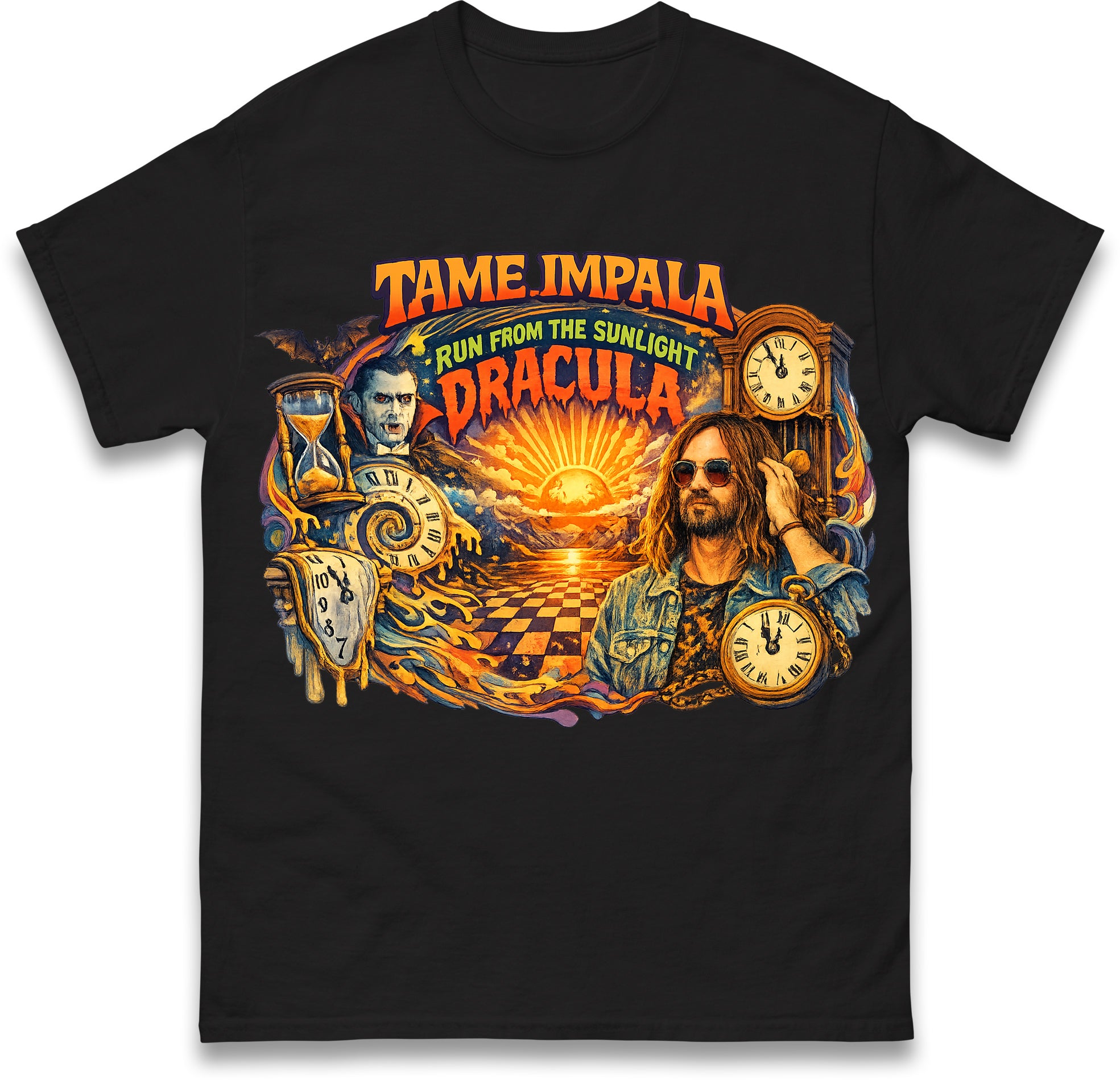 Tame Impala Run from The Sunlight Dracula T Shirt Tshirt Mens Womens Unisex Tops Tees 2XL