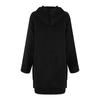 Women's Solid Colour Fashion Comfortable Hooded Mid-Length Long Sleeve Sweatshirt