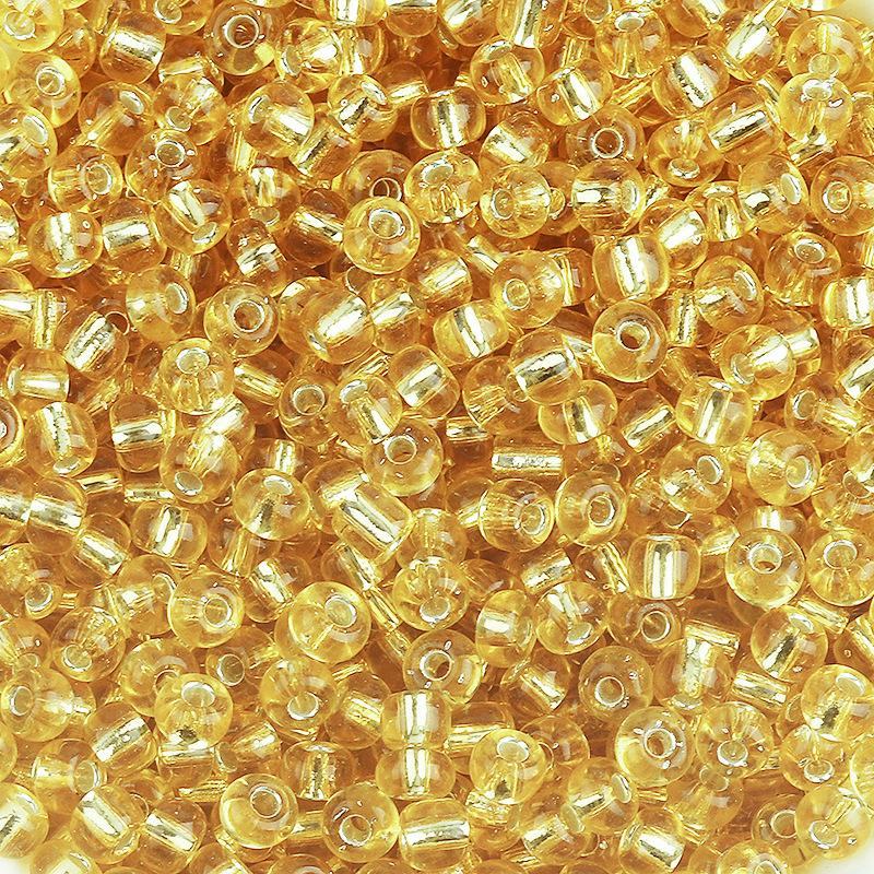 Versilberte 4mm farbige Glasperlen für DIY Armbänder und Accessoires