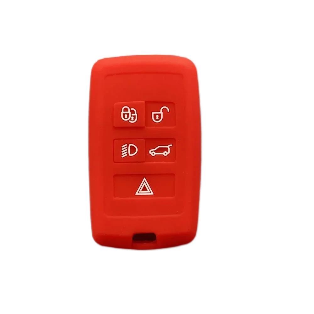 For Land Rover Range Rover Sport Velar Evoque Freelander2 Discovery Jaguar XF XJ XJL XE Silicone Car Fob Key Case Cover Keychain