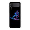Asta Black Clover Neon Clear Phone Case For Samsung Galaxy Z Flip 4 Case Thin High Hard PC Shell on For Galaxy Z Flip 3 5G Cover