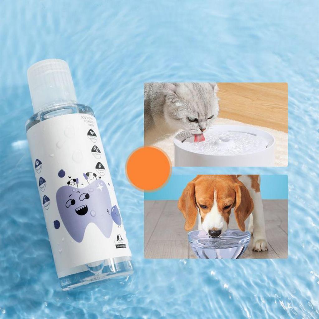 Psí dentální přísada do vody 200 ml Čerstvý dech Péče o zuby Řešení Odstraňovač plaku a zubního kamene pro psy kočky Péče o čištění zubů domácích mazlíčků