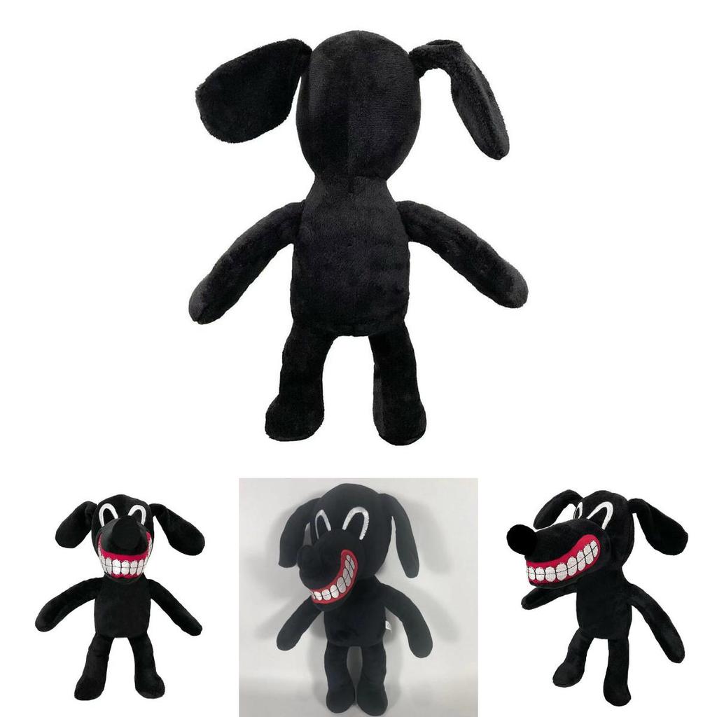 Soft And Cuddly Cartoon Siren Head Horror Black Dog Plush Doll Perfect Xmas Gift
