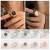 Personalisierte Punk Quadratisches Zifferblatt Fingerring Uhr Edelstahllegierung Mini Quarz Unisex Mode Finger Schmuck Zubehör Geschenk