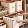 Plastic Storage Box with Cover Stackable Sundries Toy Organizer Closet Wardrobe Desk Organizers Clothes Kitchen Storage Baskets