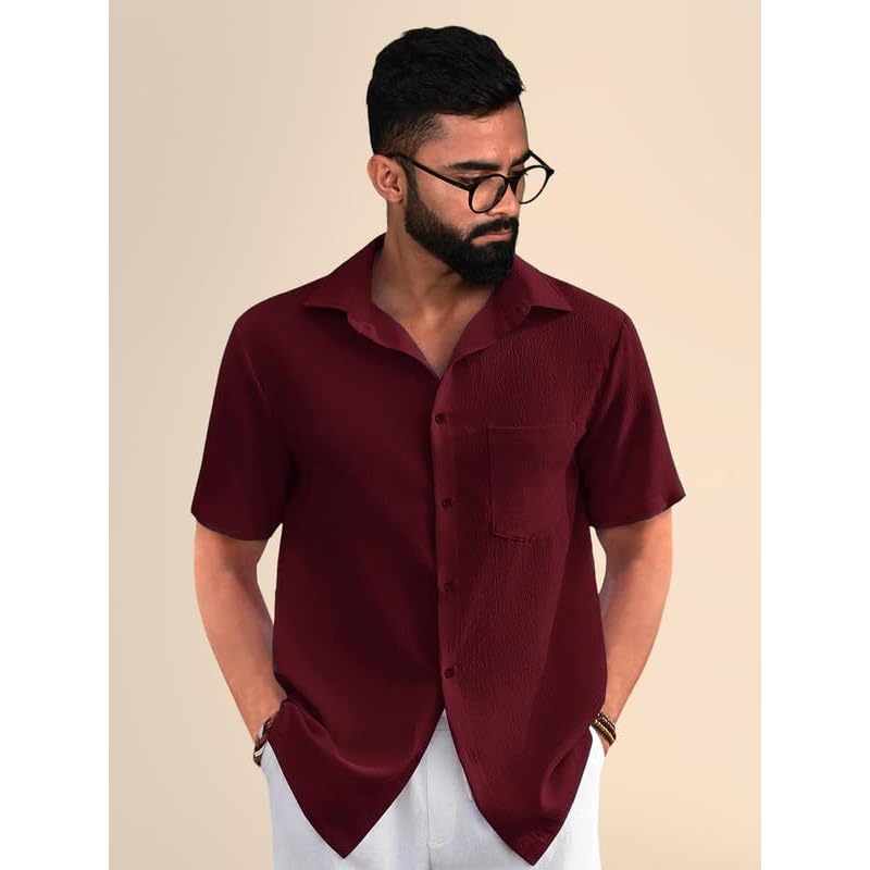 Pinkmint Popcorn Regular Fit Half Sleeve Shirt For Men Combo Casual Shirt Ll Sumeer Wear