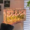 20pcs Flowers/set Of Beautiful Desktop Ornaments DIY Night Light Tulip Flower Sea Diy Full Set Of Material Package Night Light Flower Sea