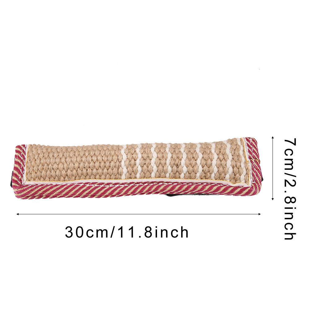 Durable Cotton Linen Pet Dog Tear Bite Training Rod Tug with Dual Handles