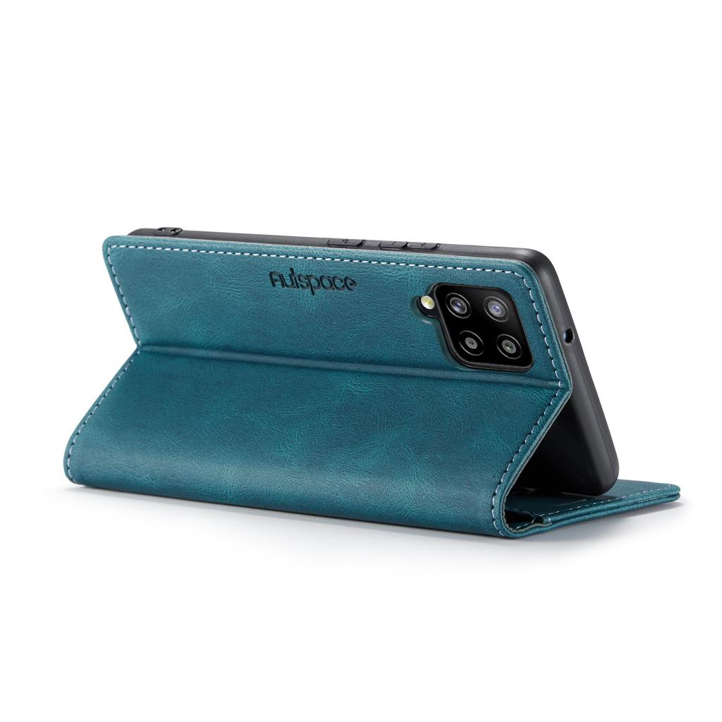 For Samsung Galaxy M42 5G/Galaxy A42 5G Wallet Case AUTSPACE A01 Leather Stand Cover with RFID Blocking Card Holder