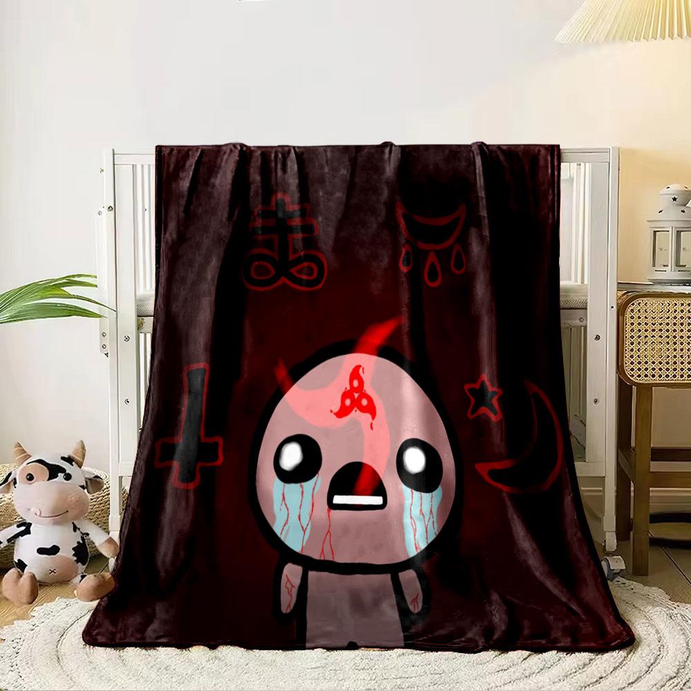 A crying figure surrounded by red symbols on a dark background. for all seasons blanket lunch break throw gift 80cm x 120cm