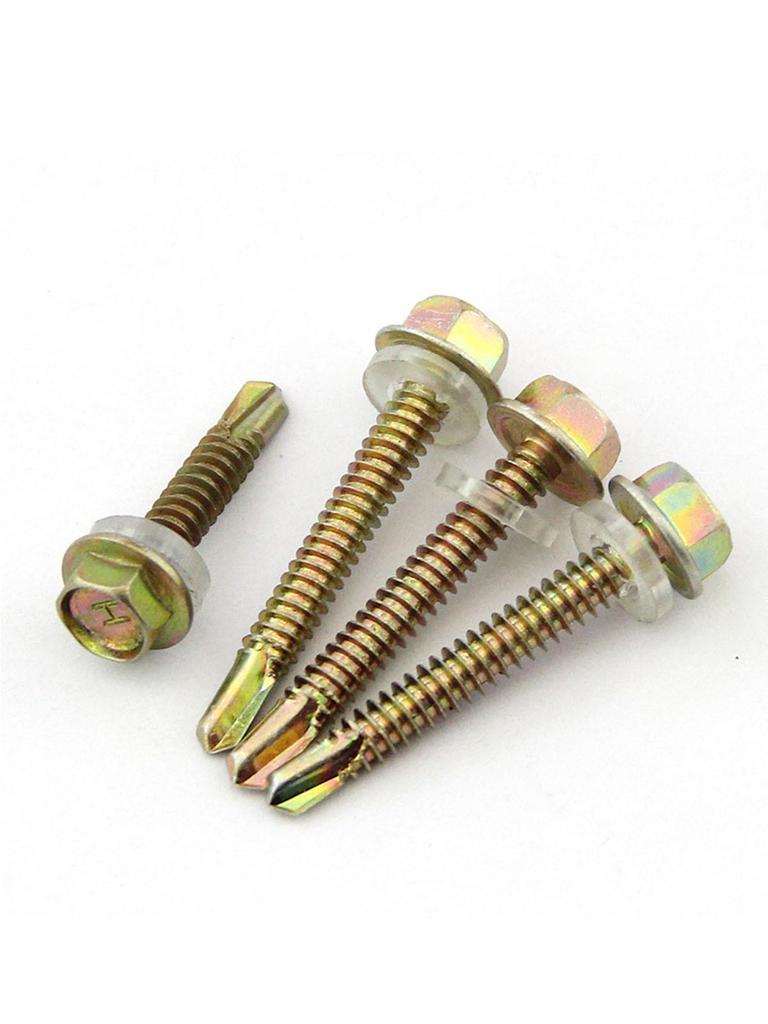 KI9S Stainless Steel Self-Drilling Hex Screw for Tile & Iron, M4