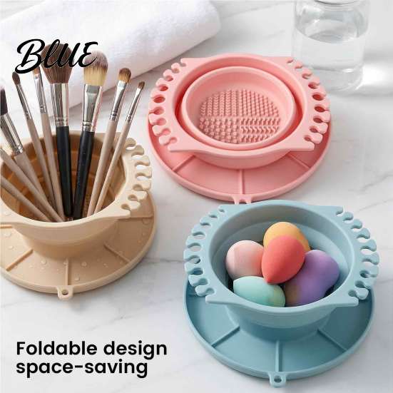 Compact Art Supply Texture Foldable Paint Cleaner Brush Organizer Silicone Cup with Travel Washer for Artists Cleaner Watercolor Painting