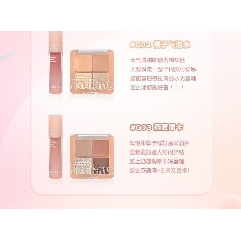 GOGO TALES - Lip Gloss Eyeshadow Palette Set - 3 Type