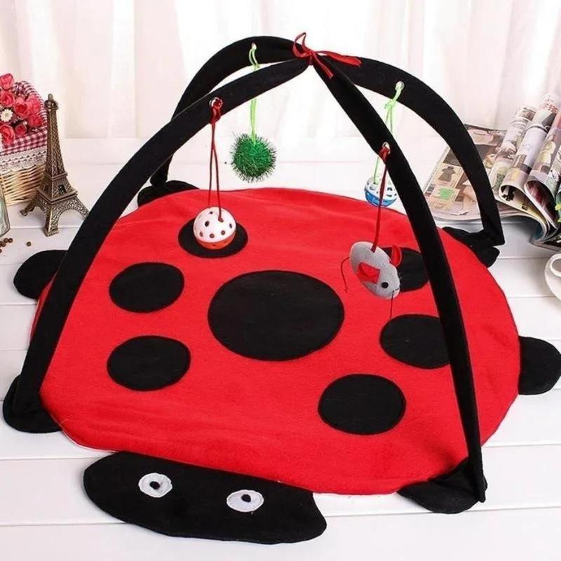 Cat Bed Pet Toy Tree Foldable Kitten Tents Funny Pet Toys Mobile Activity Pets Play Bed Toys Cat Play Mat Blanket House