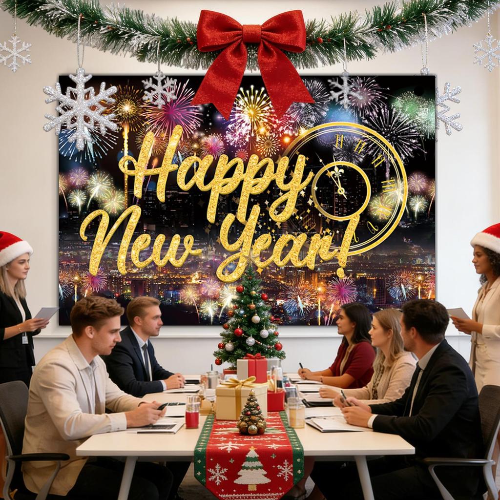 Happy New Year Theme Party Background Banner New Year Celebrate Family Party Decoration Photo Background Decoration