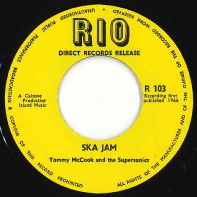 7inch Record TOMMY MCCOOK & THE SUPERSONICS / TH - Ska Jam / The Toughest R103,R109 Rio 1966 UK Reggae, Ska & Dub