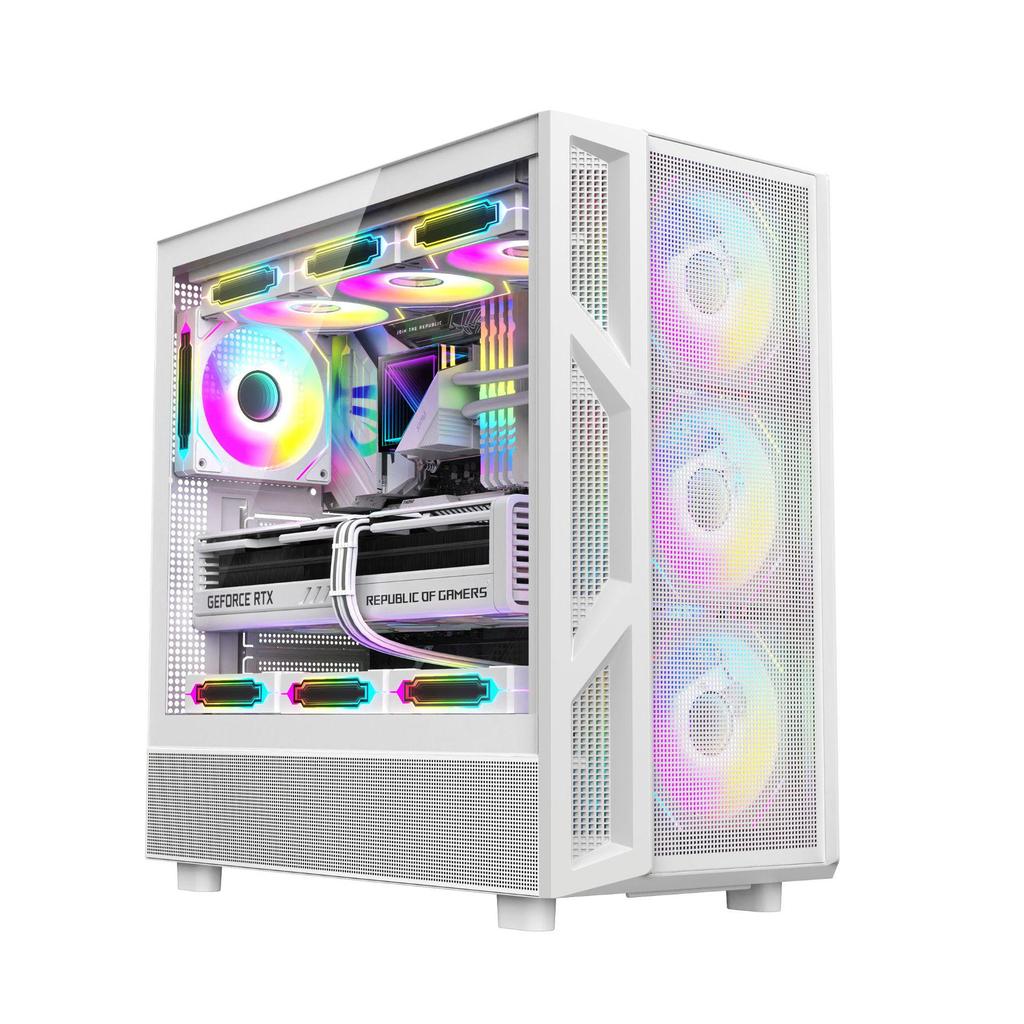ATX Gaming PC Case with Side Window & 360° Water Cooling Capability