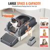 6 in Deep Cat Litter Box Odor-Free Litter Box with Filtering Foot Board