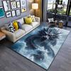 Teppich mit Drachendesign und stürmischem Himmel-Artwork, Perfekt für die Wohnzimmerdekoration Geeignet für den Einsatz als Antirutsch für Wohnzimmer, Schlafzimmer, Sofas