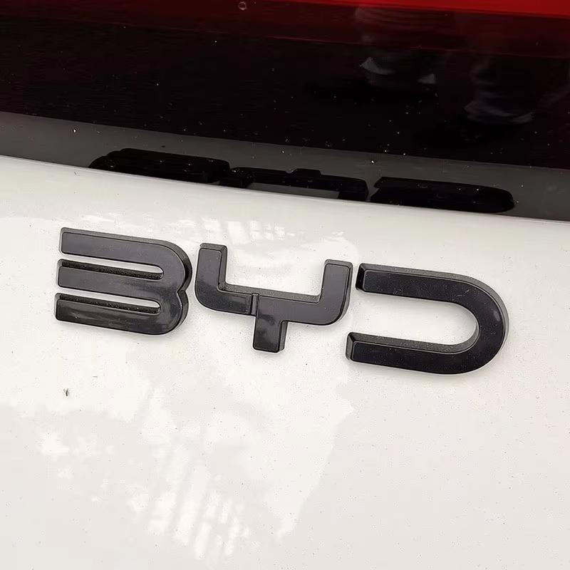 For BYD Dolphin Surf Dolphin Mini Atto 1 2023-2025 Blacked Emblem BYD Rear Letter Exterior Decal Sticker Modification