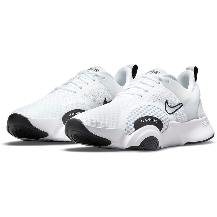 Nike Superrep Go 2 Shock Absorbing Durable Non-Slip Low-Top Training Shoes Women Sneaker White Black CZ0612-100