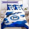 Hertha BSC FC Set Biancheria da Letto Stampato 3 Pezzi Traspirante Copripiumino con Federe Biancheria da Letto Decorativa per Camera da Letto Casa