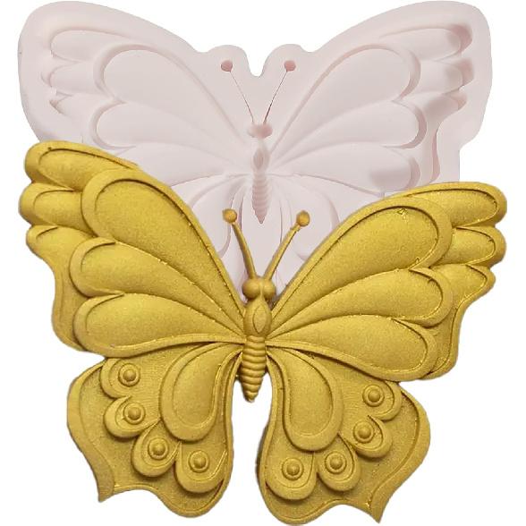 1 Pcs Exquisite Butterfly Fondant Moldfor Cake Decoration, Butterfly Chocolate Silicone Mold Surface Non-Stick Easy to Demould, for Baking Candy