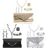 Minimalist European Style Jewelry Set With Water Diamond Embellishments For Women
