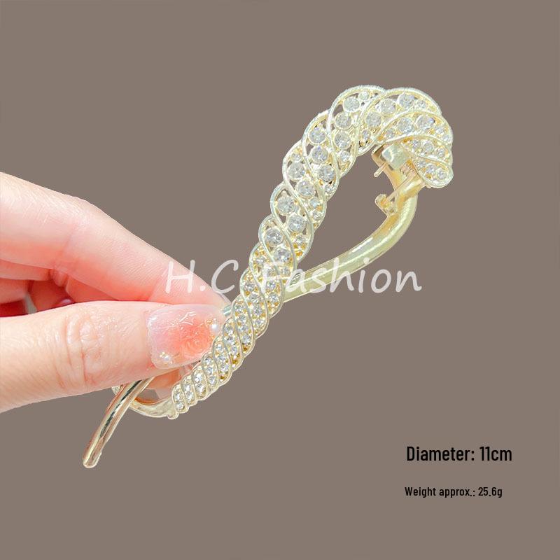 Elegant Rhinestone & Pearl Butterfly Tassel Hairpin - Women s Updo Clip