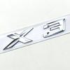 3D ABS Black Chrome Car Letters Rear Trunk Badge X3 Logo For BMW X3 F25 Sticker Emblem X3 E83 F25 G01 Lettering Accessories Ia2
