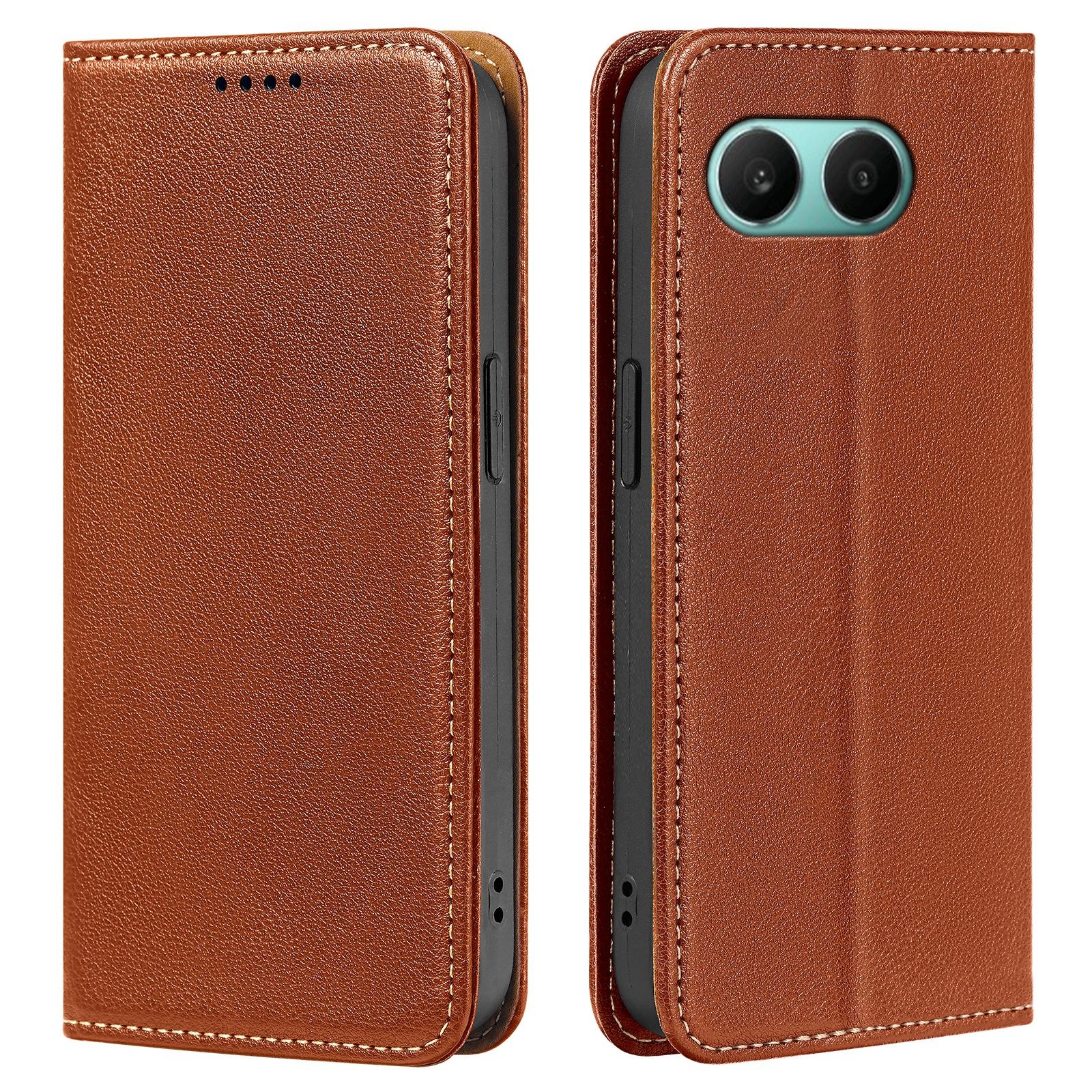 

Для OnePlus Nord 4 Чохол Гаманець RFID Блокування Шкіряний Чохол для Телефону Сильна Магнітна Застібка Brown