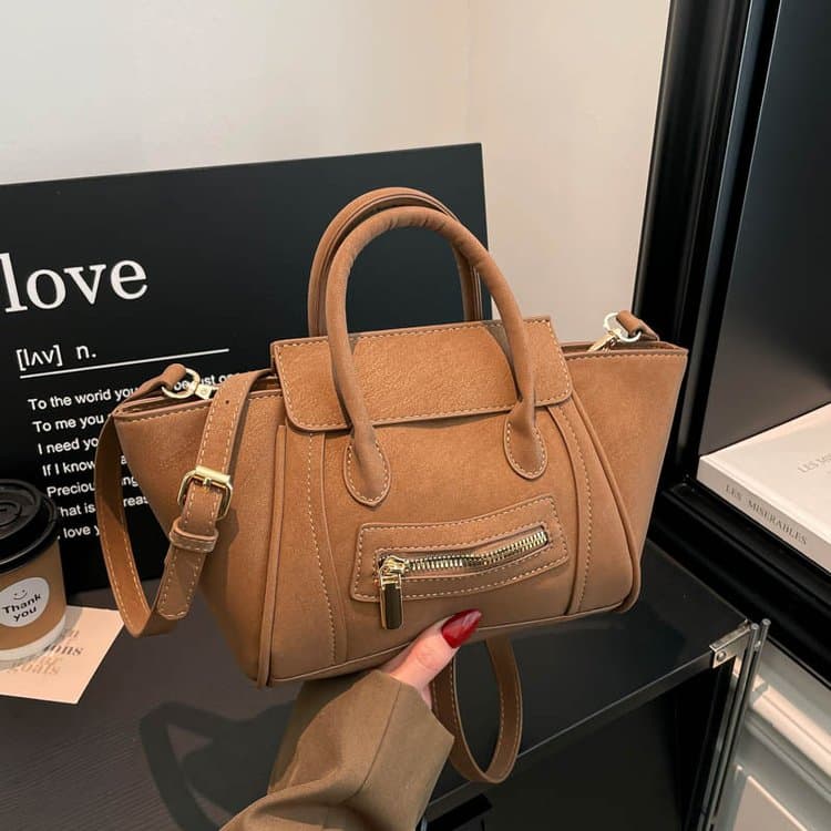 

Mini Tote Bag Women s Versatile Shoulder Messenger Bag коричневий