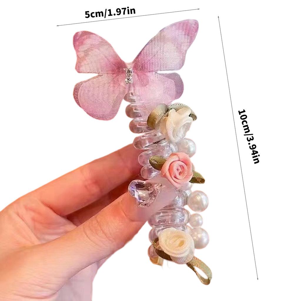 Soft Elastic Spirals Hair Tie Colorful Telephone Cord Scrunchies for Women Girls Long Hair Ponytail Accessories