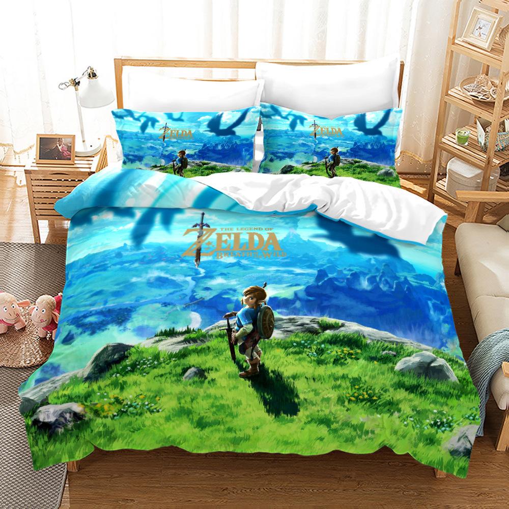 3D Digital Printing Three-Piece Quilt Cover Bedding The Legend Of Zelda