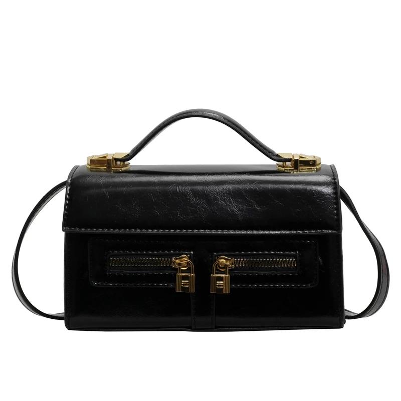 Small Square Handbags for Women New Fashion Brand Shoulder Bags Soft Designer Versatile Zipper Crossbody Bags