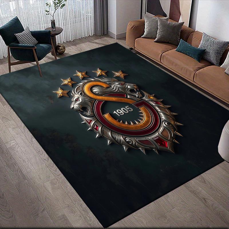 Futbol Club Barcelona2 Flannel Pattern Square Carpet,Area Rug,Carpet Rug for Living Room Bedroom Sofa Playroom Decor,Non-slip Floor Mat