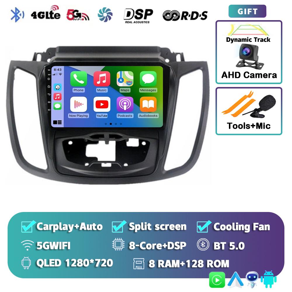 Android 14 Car Radio For Ford Kuga 2 Escape 3 2012 2013 2014 2015 2016 2017 -2019 Stereo Multimedia Player 2din Carplay Auto DSP
