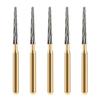 5Pcs Dental Carbide Burs FG7114 FG7214 FG7714 High Speed Drill Trimming Finishing Tool