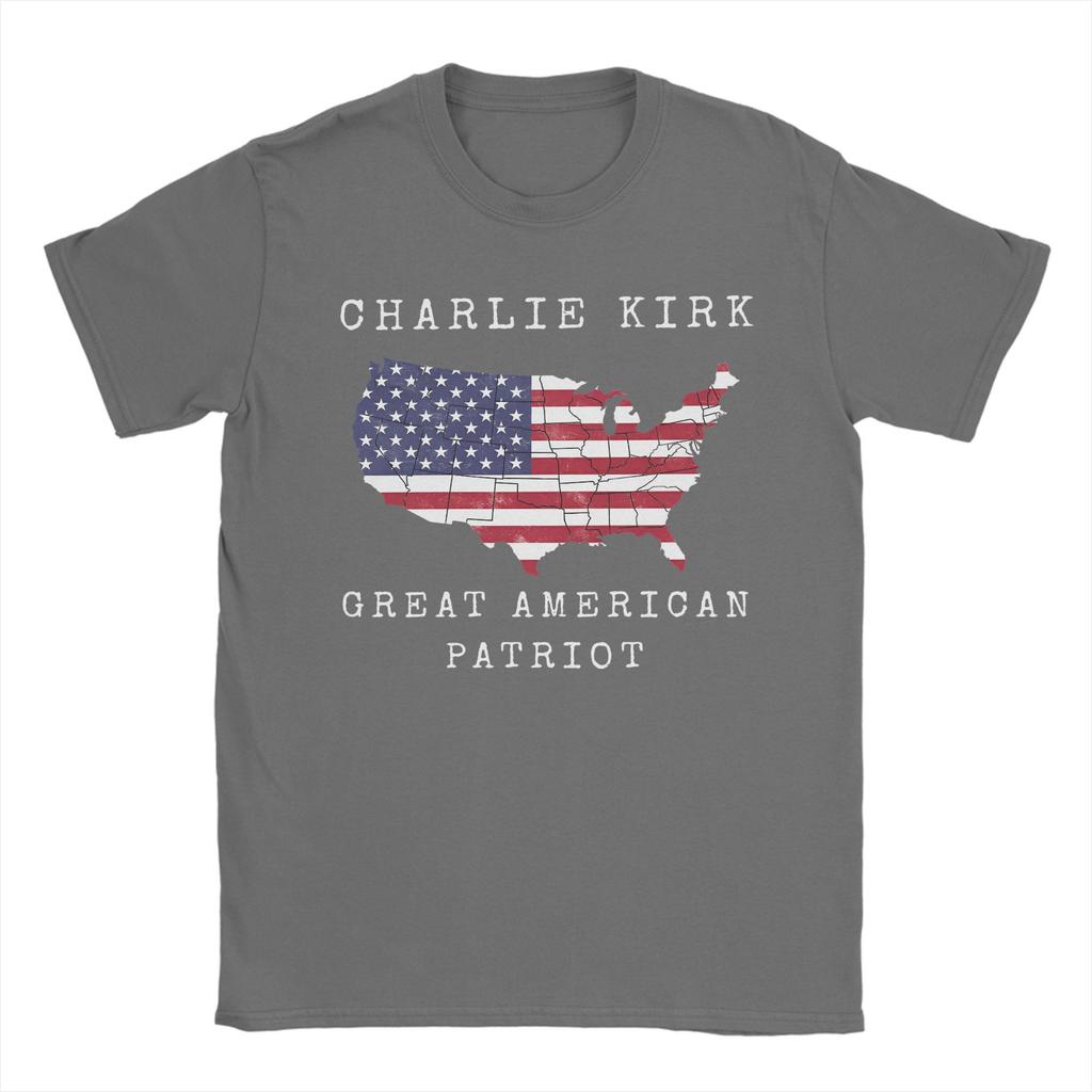 T-shirt d'été surdimensionné Charlie Kirk T-shirts fantaisie T-shirt en coton pour homme Y2K Motif classique Vêtements à manches courtes