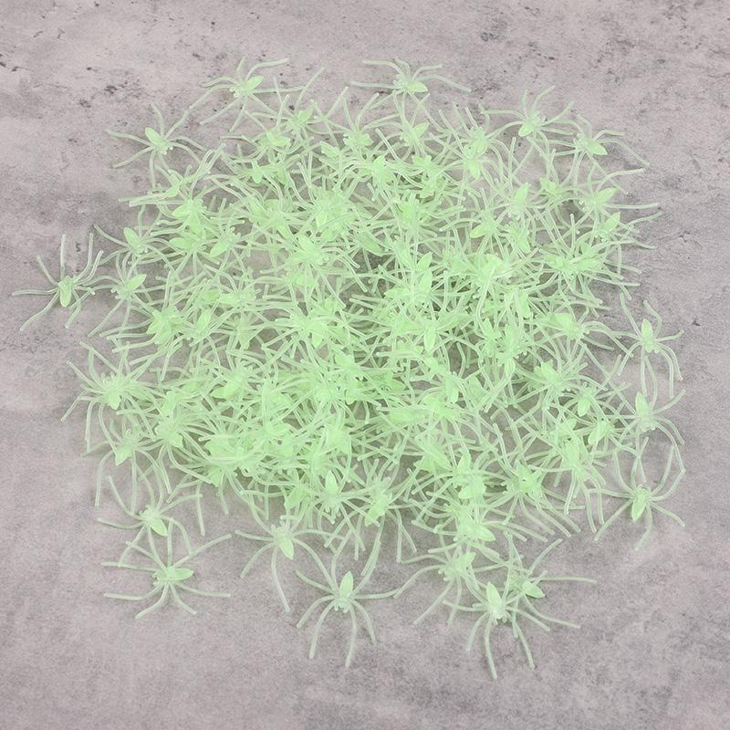 50-100Pcs Halloween Luminous Spiders Scary Trick Spider Indoor & Outdoor Haunted House Decorative Props Halloween Party Supplies