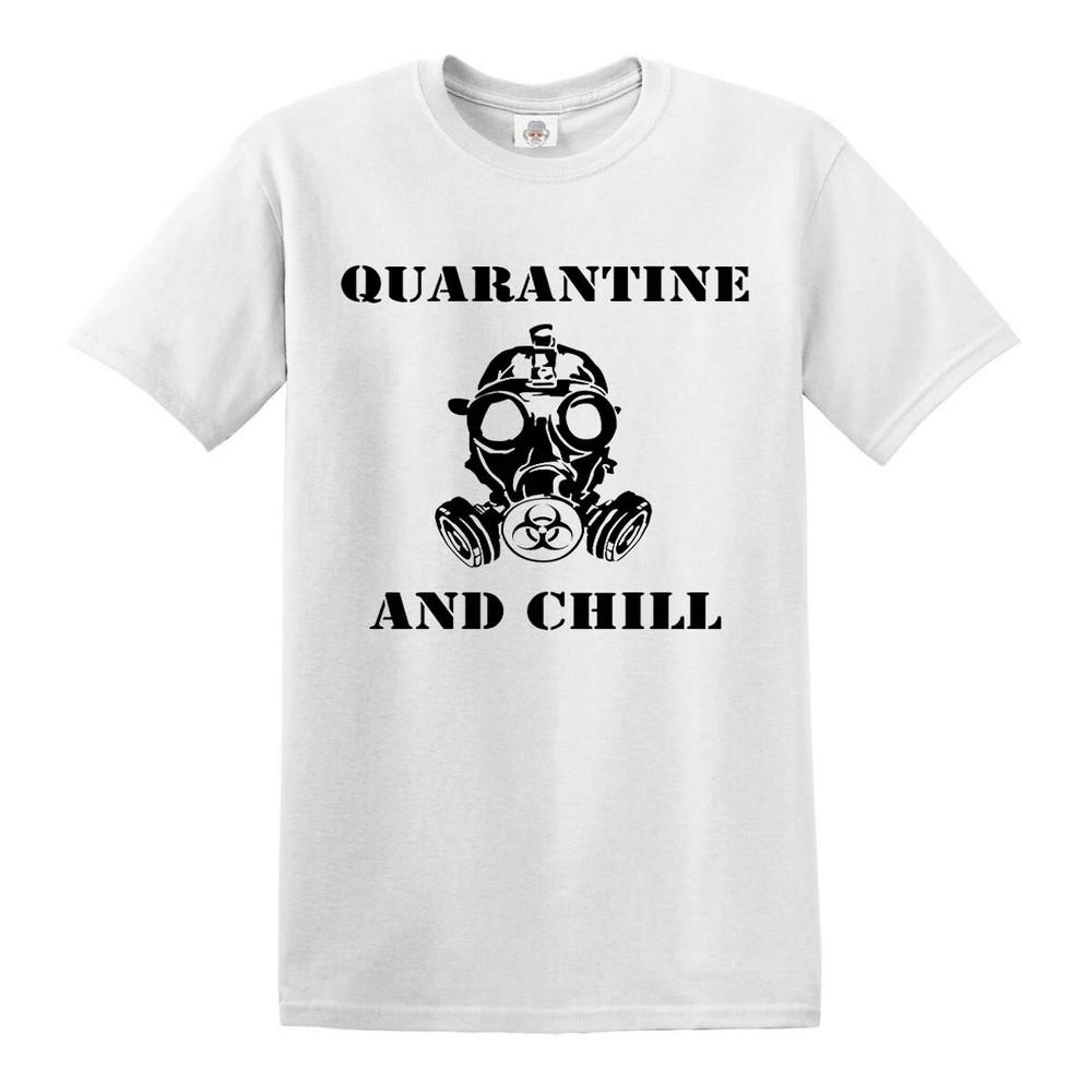 Quarantine and chill tshirt lock down 2020 tshirt novelty funny army isolation