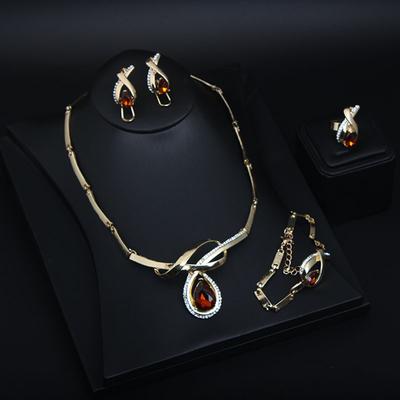 Jewelry Set Necklace Bracelet Earring Four Piece Set Female Accessories