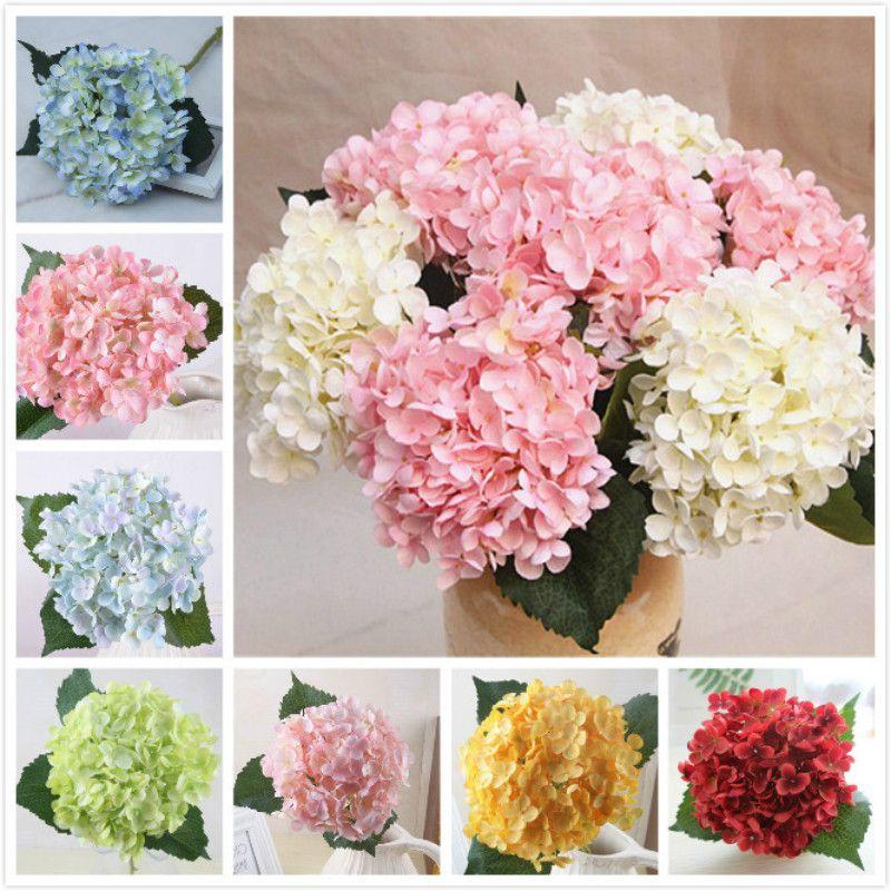 Elegant Faux Artificial Silk Hydrangea Bouquet For Stunning Home And Wedding Decor